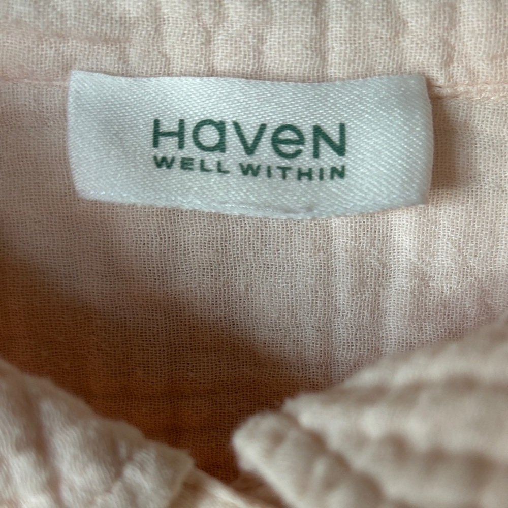 Haven Well Within Blush Textured Blouse - Picture 2 of 4